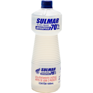 Álcool 70% Líquido 1L – Antisséptico e Desinfetante